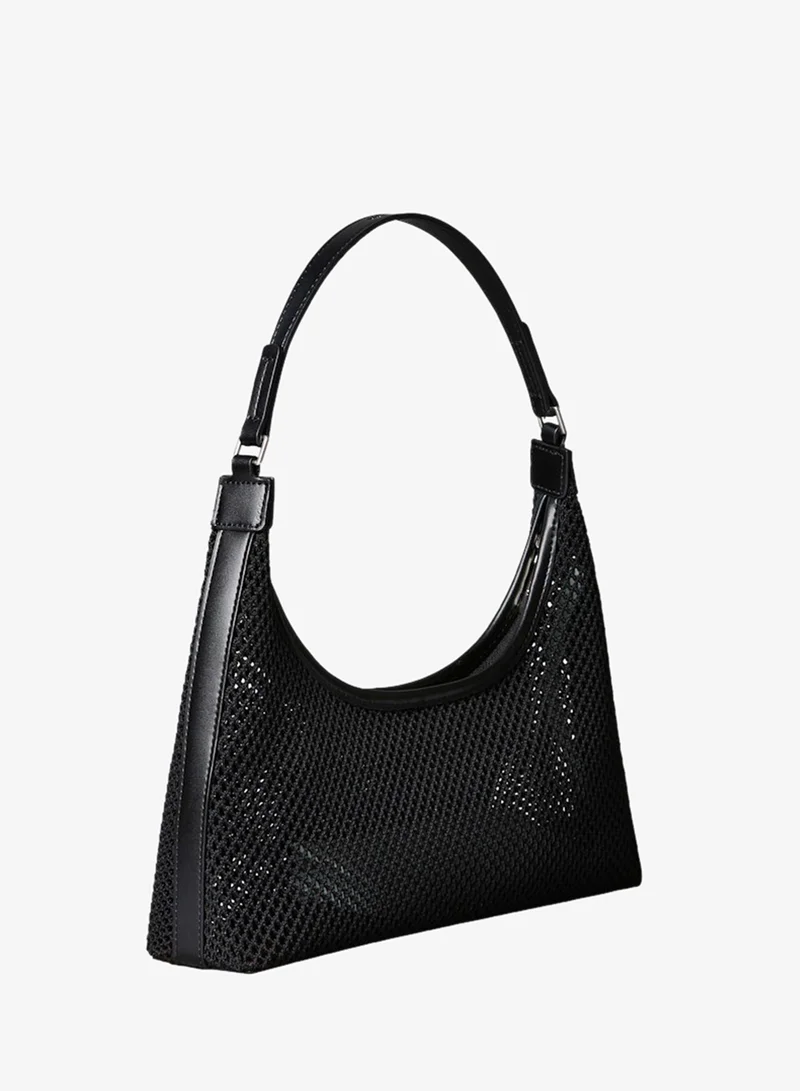 كالفن كلاين Emblem Logo Mesh Shoulder Bag